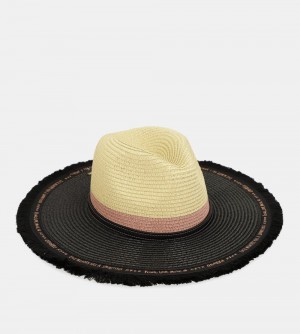 Kapelusz Anekke Contrast Raffia Hat Damskie | 368ENUZDG