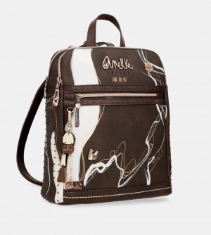 Plecaki Anekke Nature Shodo 2 Compartment Backpack Brown Damskie | 172EMXCWF