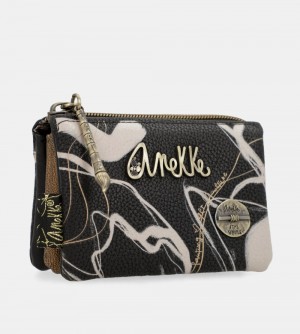 Portfele Anekke 3 Compartment Purse Black Nature Shodo Damskie | 430SMLZCW