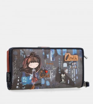 Portfele Anekke Contemporary Large Rfid Wallet Contemporary Damskie | 960HWKTAZ
