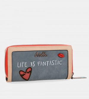 Portfele Anekke Fancy Large Wallet Damskie | 847DTPZMB