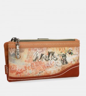 Portfele Anekke Flowers Flexible Large Rfid Wallet Damskie | 784GHZQNV
