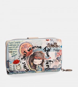 Portfele Anekke Fun & Music Large Printed Wallet Anekke Damskie | 170HGYTOD