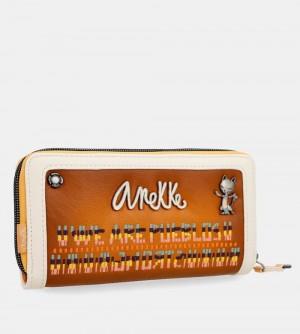 Portfele Anekke Magic Souls Rfid Brown Wallet Damskie | 368JNWYKH