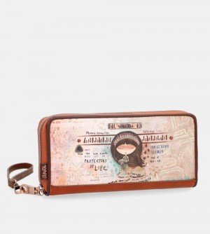 Portfele Anekke Menire Large Rfid Embossed Wallet Damskie | 608SUHEYX