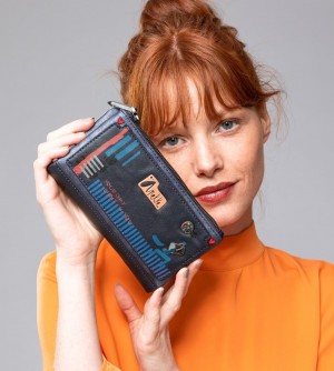 Portfele Anekke Nagare Large Flexible Rfid Wallet Damskie | 482UBYNWK