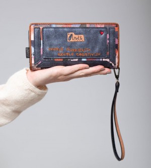 Portfele Anekke Nagare Large Rfid Wallet Damskie | 853HAQBOU