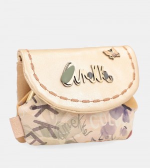 Portfele Anekke Nature Pachamama Gold Flap Wallet Damskie | 089RHUKQM