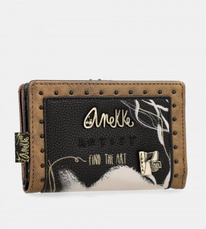 Portfele Anekke Nature Shodo Black Flexible Rfid Wallet Damskie | 403WKRZAF