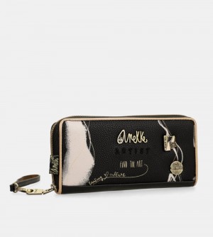 Portfele Anekke Nature Shodo Large Black Rfid Wallet Damskie | 629CLEGRX