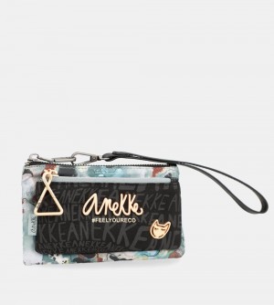 Portfele Anekke Nature Woods Wallet Purse With Hand Strap Damskie | 927NZMYXH