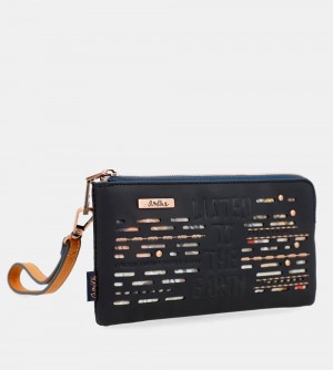 Portfele Anekke Navy Blue Rfid Wallet Nature Pachamama Damskie | 238CYEQDL