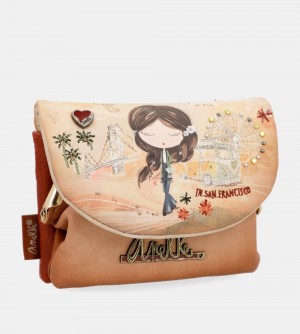 Portfele Anekke Peace & Love Camel Coin Purse With Flap Damskie | 710ADVUJC