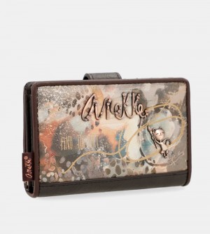 Portfele Anekke Shoen Brush Medium Rfid Wallet Damskie | 830NXMELC