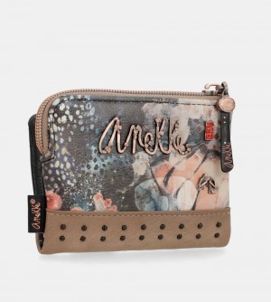 Portfele Anekke Shoen Brush Small Flexible Wallet Damskie | 817WDVCBH