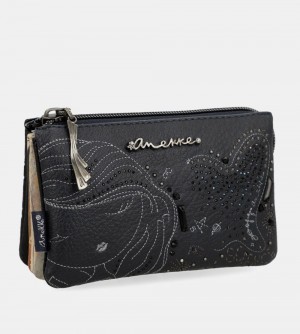 Portfele Anekke Studio Navy Blue Triple Coin Purse Damskie | 583TBOXFY
