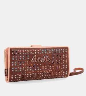 Portfele Anekke Tribe Large Brown Rfid Wallet Damskie | 953PJXQVW