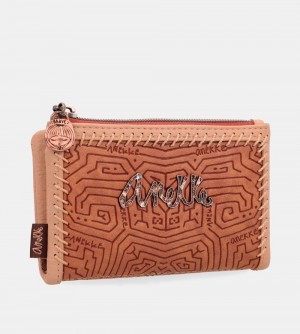 Portfele Anekke Tribe Medium Brown Rfid Wallet Damskie | 726EJCADP