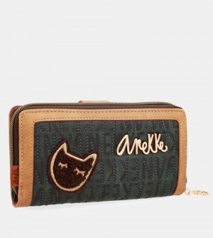 Portfele Anekke Urban Green Large Wallet Damskie | 923NHEKLR