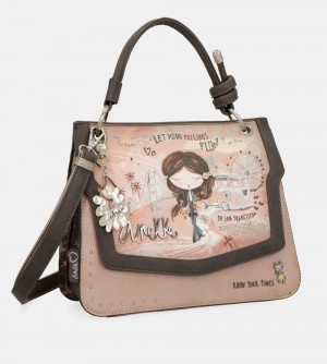 Torby Przez Ramię Anekke Peace & Love Pink Flap Bag Damskie | 541GROISZ