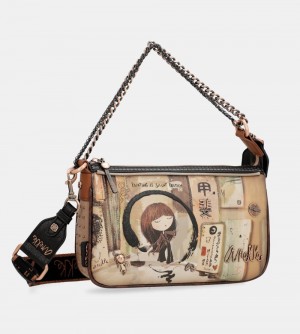 Torby Przez Ramię Anekke Shoen Metal Handle Baguette Bag Damskie | 907TUXPMF
