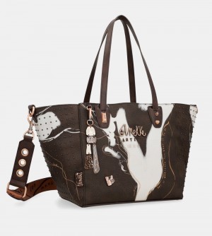 Torebka Anekke Large Brown Shopper Nature Shodo Damskie | 490RBLWIV