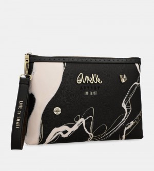 Torebka Anekke Nature Shodo Black Clutch Bag Damskie | 148YQRSCA