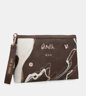 Torebka Anekke Nature Shodo Brown Clutch Bag Damskie | 502FARTCX