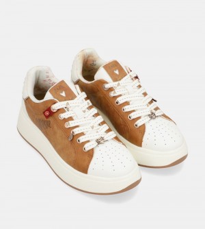Trampki Anekke Peace & Love Brown Sneakers Damskie | 410IZREKC