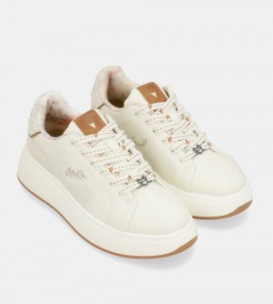 Trampki Anekke Peace & Love White Sneakers Damskie | 780ZGBCRP