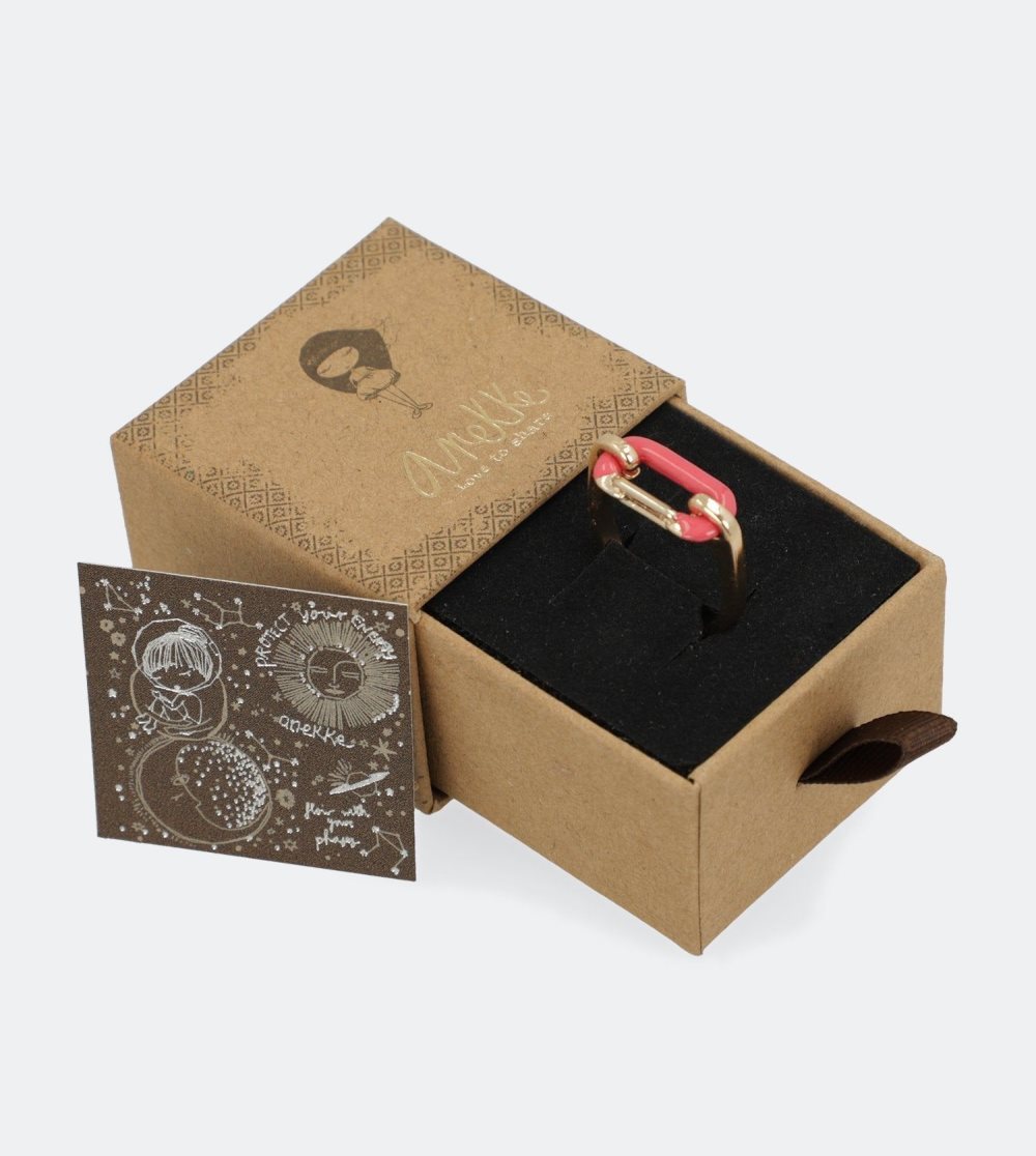 Biżuteria Anekke Gold Carabiner Ring Damskie | 912SZYOTB