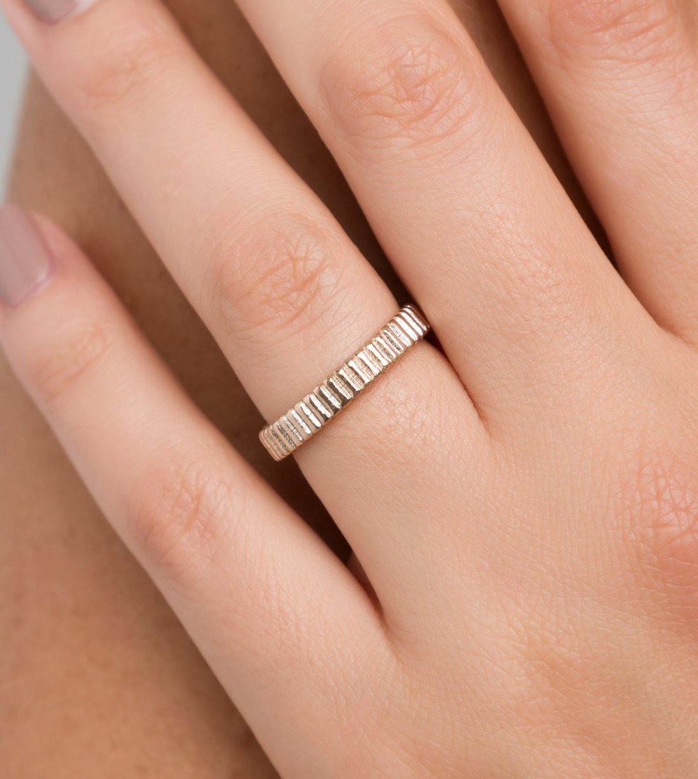 Biżuteria Anekke Textured Gold Ring Damskie | 514ZHLGXK