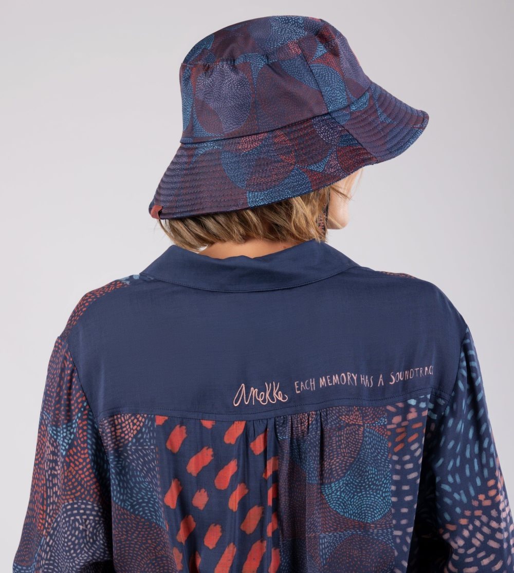Kapelusz Anekke Blue Bucket Hat Damskie | 156JXZVGD