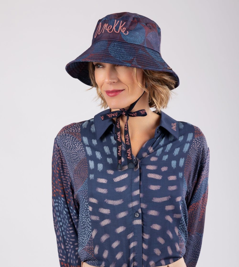 Kapelusz Anekke Blue Bucket Hat Damskie | 156JXZVGD