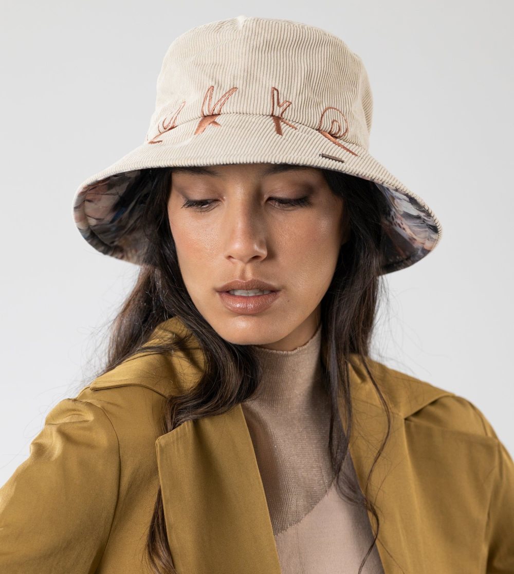 Kapelusz Anekke Contemporary Beige Bucket Hat Damskie | 231WMGXPV