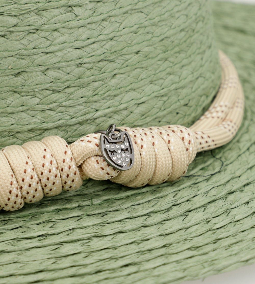 Kapelusz Anekke Green Raffia Hat Damskie | 529NMHAOW