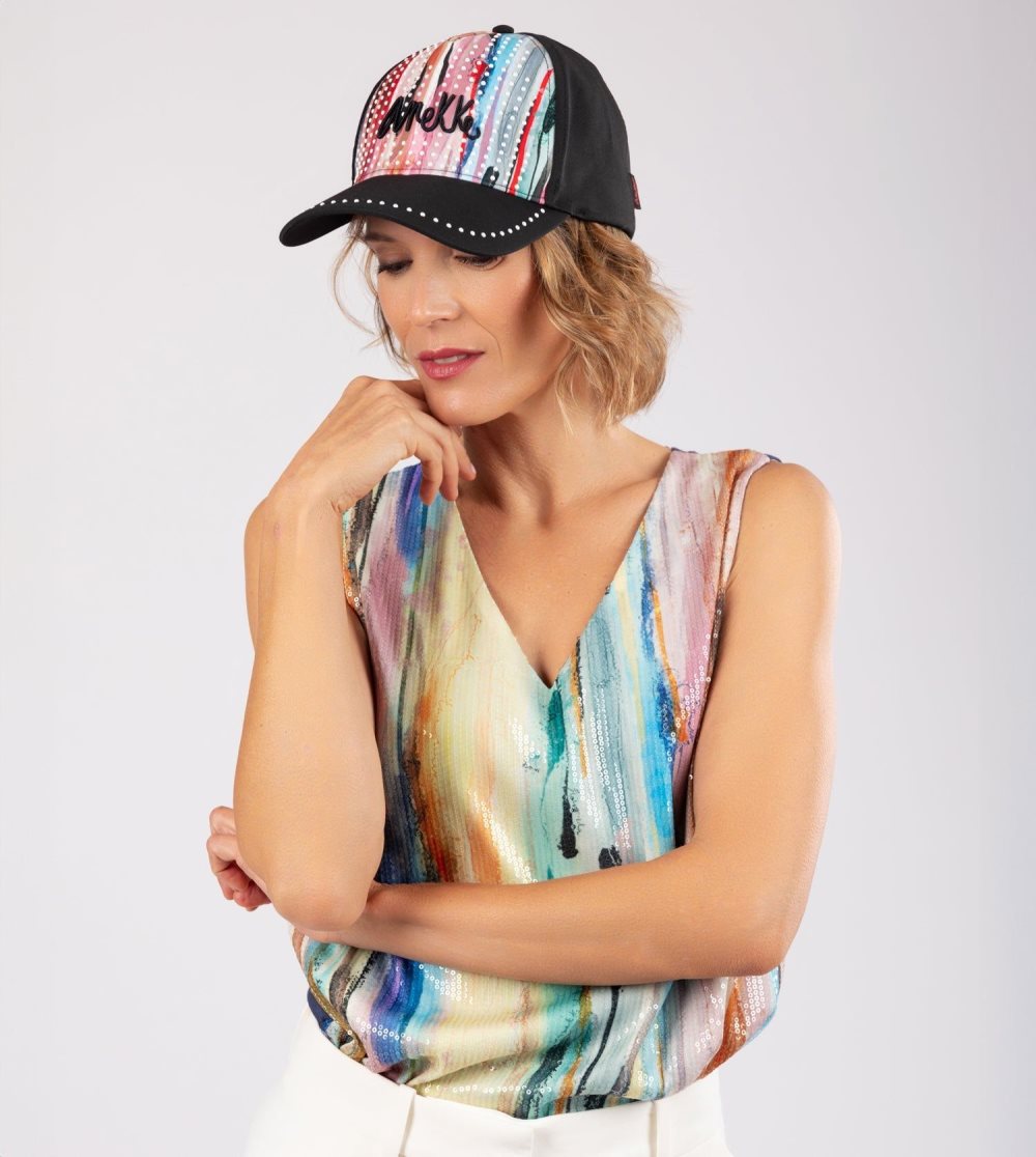 Kapelusz Anekke Hollywood Printed Cap Damskie | 049SBGHXD