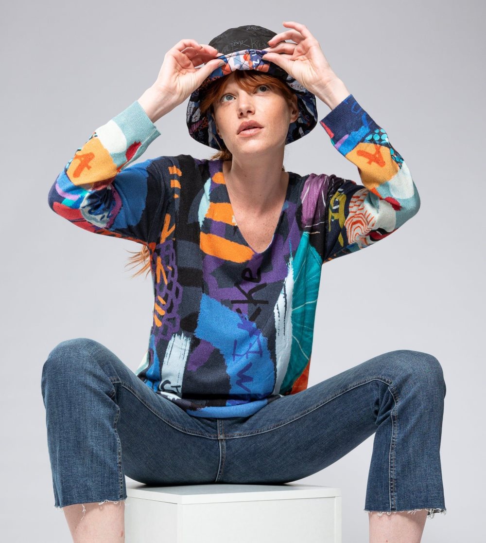 Kapelusz Anekke Kyomu Pattern Bucket Hat Damskie | 260PWZXEF