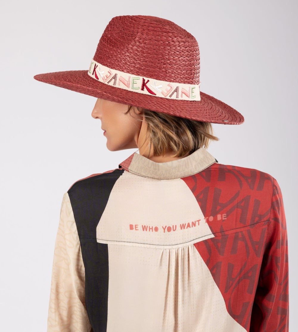 Kapelusz Anekke Terracotta Raffia Hat Damskie | 194CGORXE