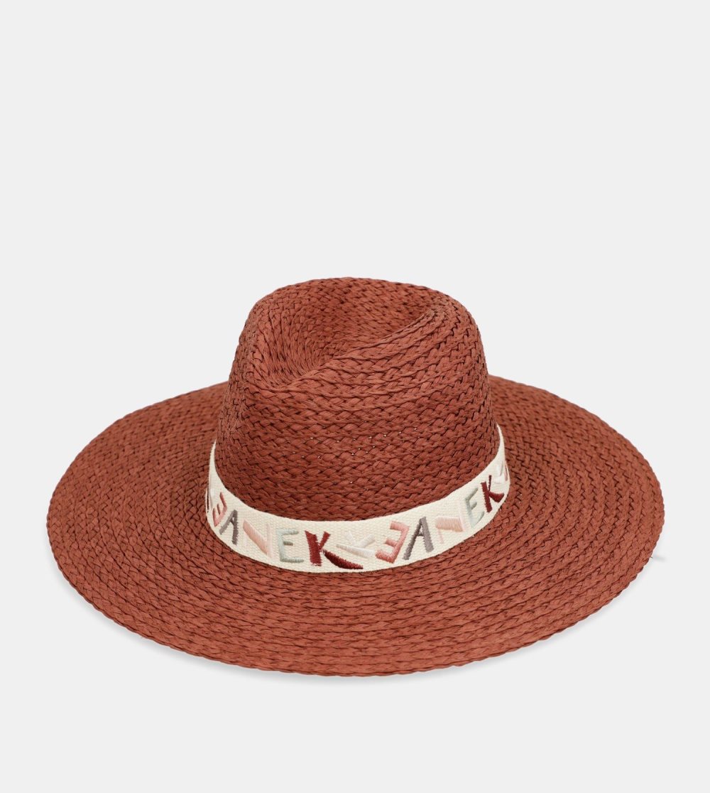 Kapelusz Anekke Terracotta Raffia Hat Damskie | 194CGORXE