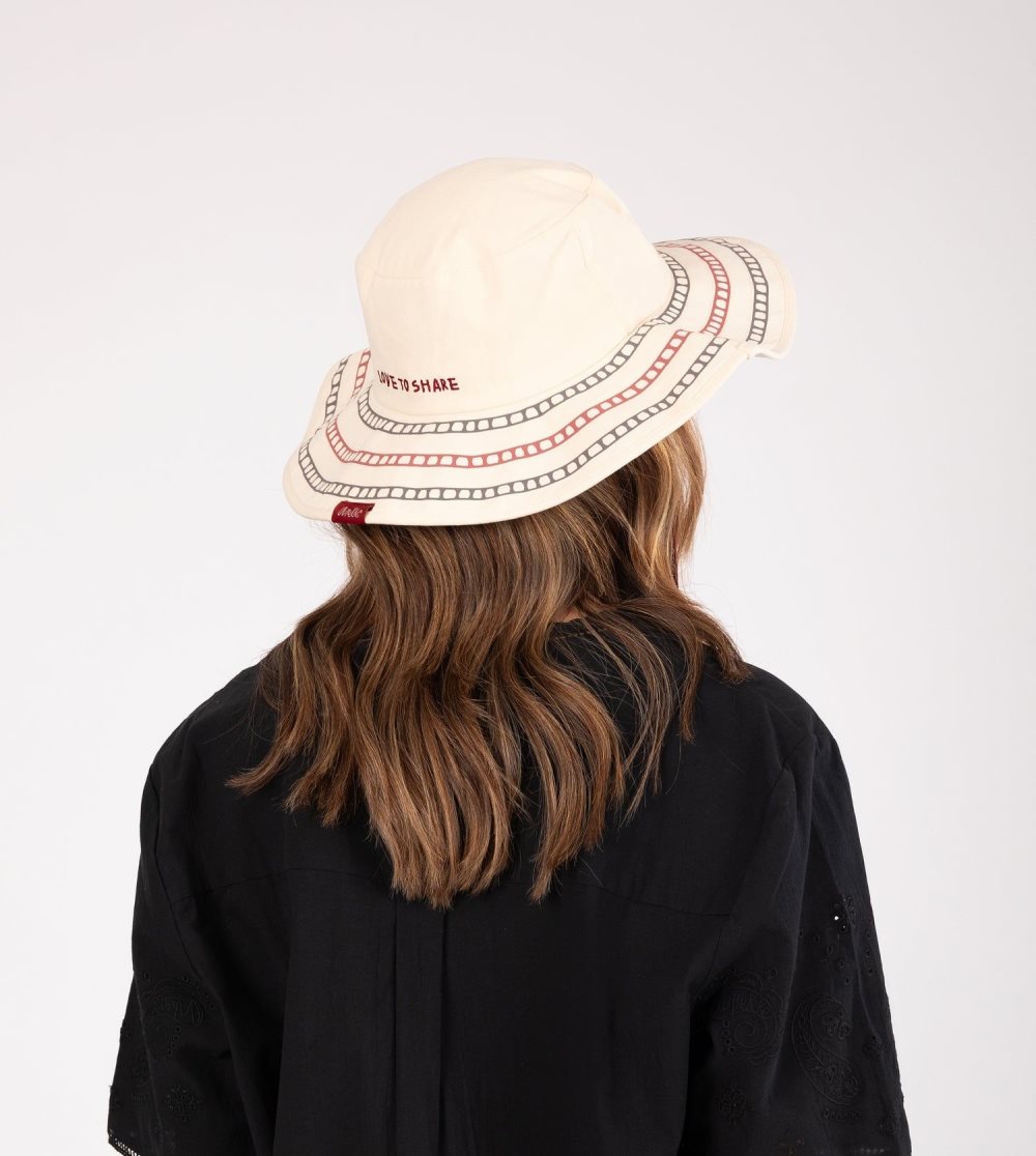 Kapelusz Anekke White Bucket Hat Damskie | 378IPEWBA