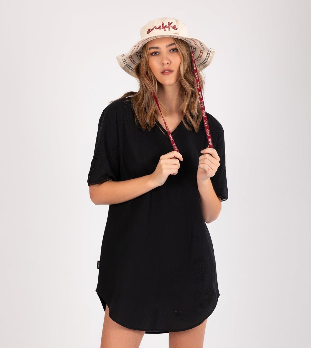 Kapelusz Anekke White Bucket Hat Damskie | 378IPEWBA