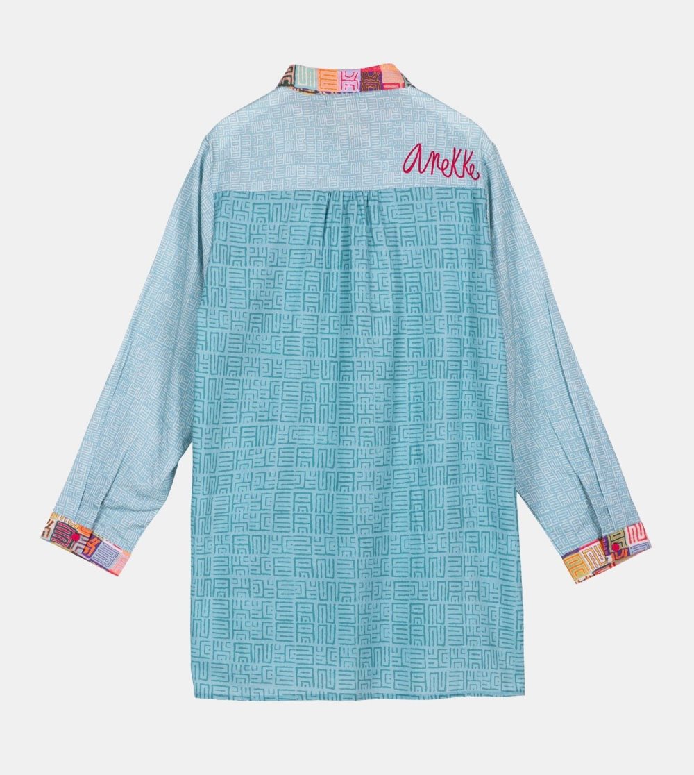 Koszule Anekke Blue Shirt Damskie | 856LECROB
