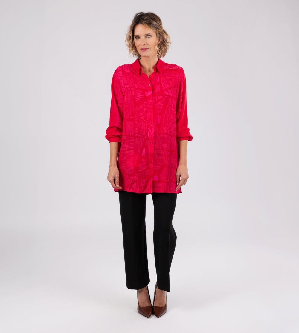 Koszule Anekke Fashion Red Shirt Damskie | 970NBKYCX