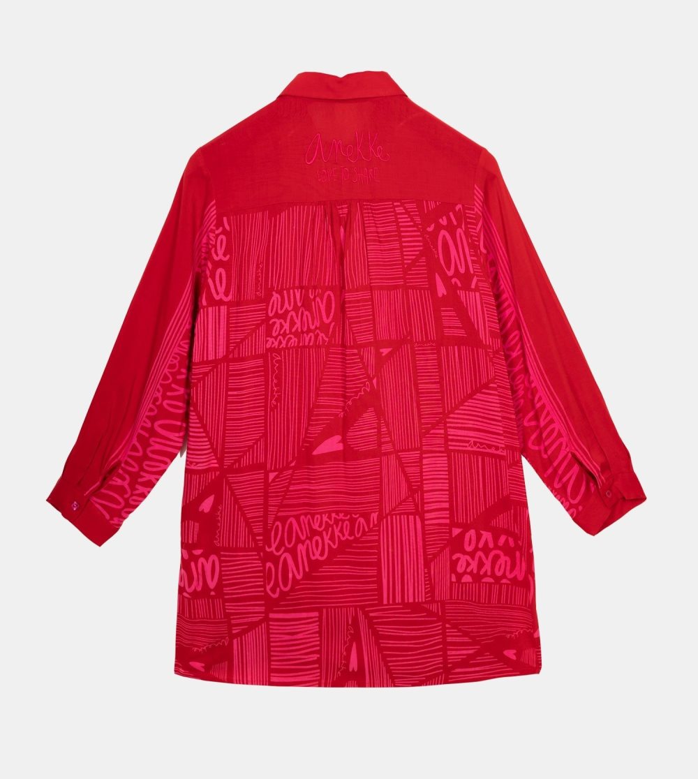 Koszule Anekke Fashion Red Shirt Damskie | 970NBKYCX
