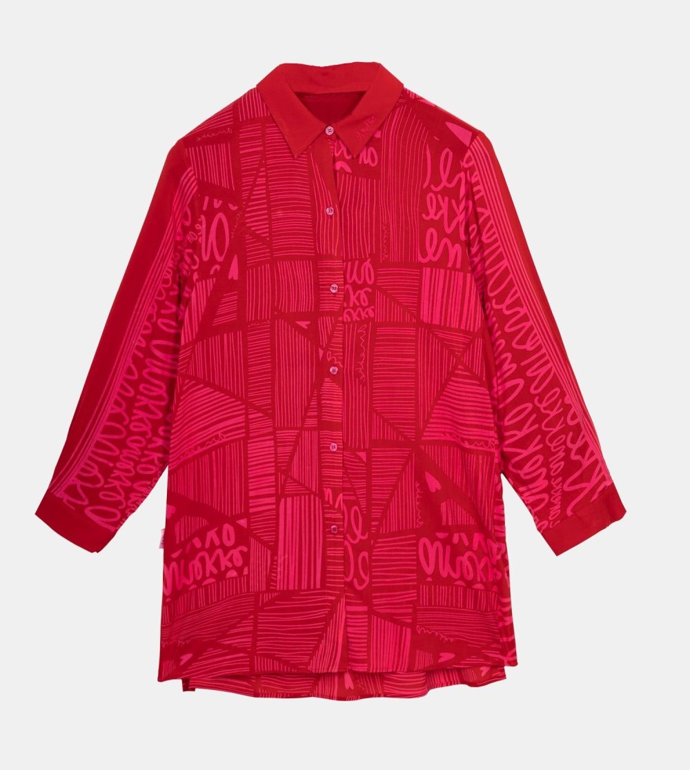 Koszule Anekke Fashion Red Shirt Damskie | 970NBKYCX