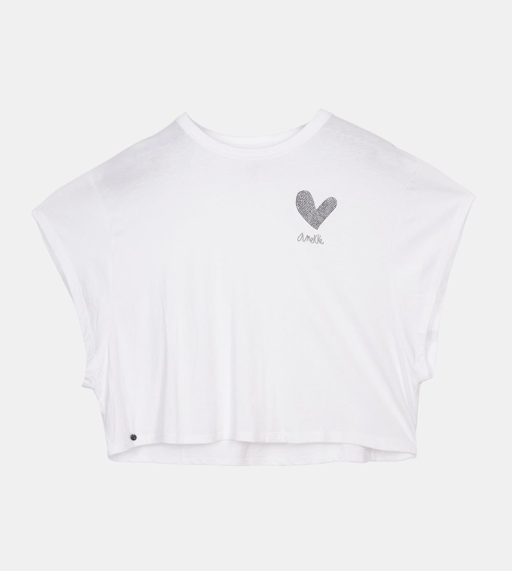 Koszulki Anekke White Crop Top Damskie | 064HISEUT