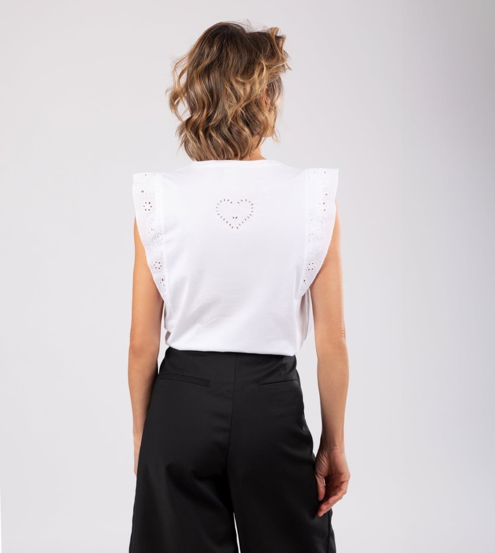 Koszulki Anekke White Tank Top Damskie | 914KDLPYH