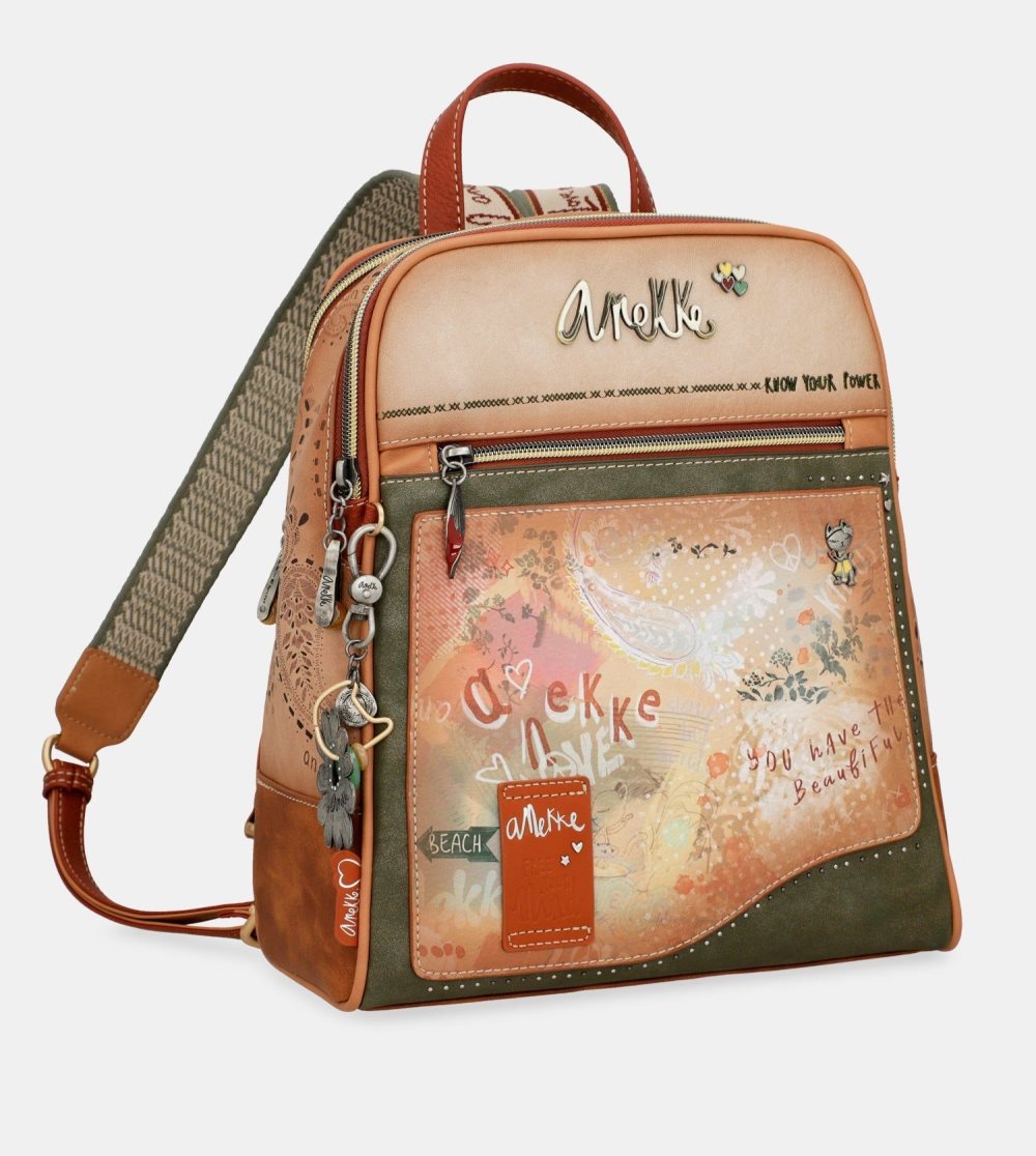 Plecaki Anekke Flowers 2-compartment Backpack Damskie | 408MHNEZT