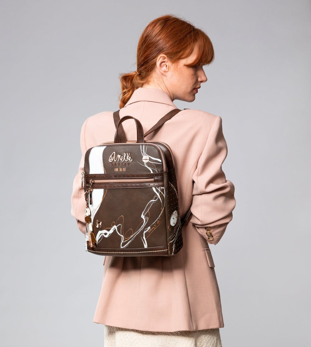 Plecaki Anekke Nature Shodo 2 Compartment Backpack Brown Damskie | 172EMXCWF
